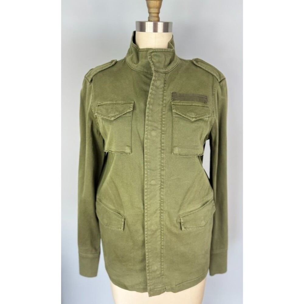Anine Bing Olive Green Unlined Cotton Military Jacket Size XS NWT